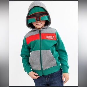 Star Wars Hanna Andersson Toddler Green Bona Fett  Hoodie Sweatshirt Jacket 3T
